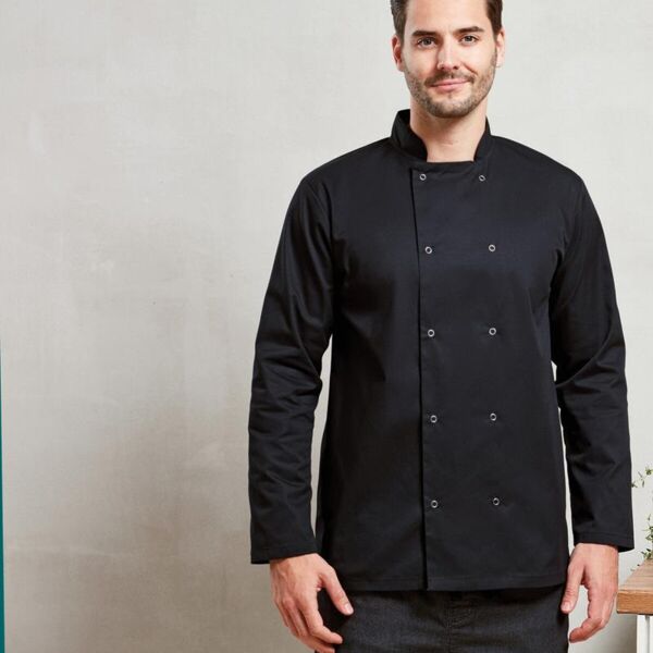 STUDDED FRONT L/S CHEF JACKET Thumbnail