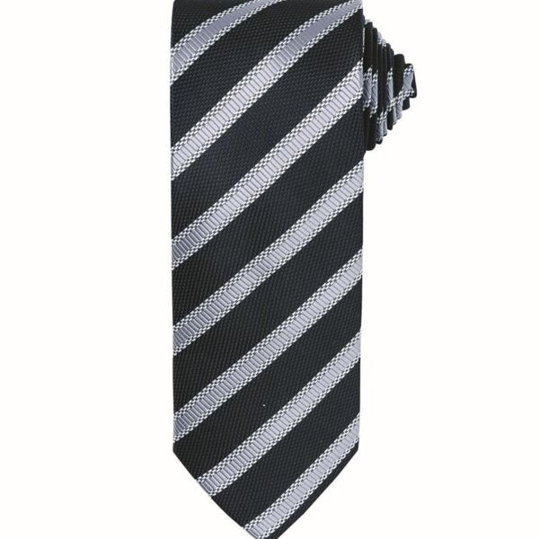 WAFFLE STRIPE TIE Thumbnail