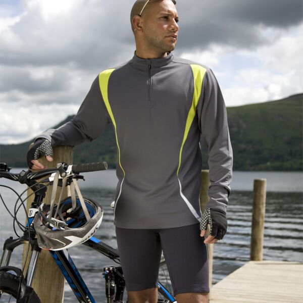 Spiro Unisex Zip Neck Trial Training Top Thumbnail